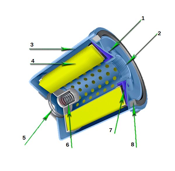 Чертеж масляного фильтра
